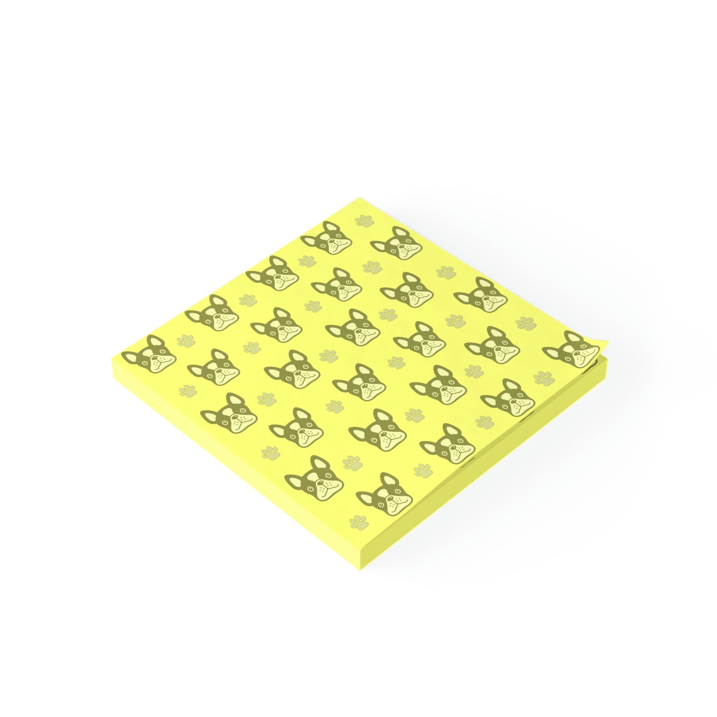 Cute Dog Faces and Paws design ( Yellow) Post-it® Note Pads