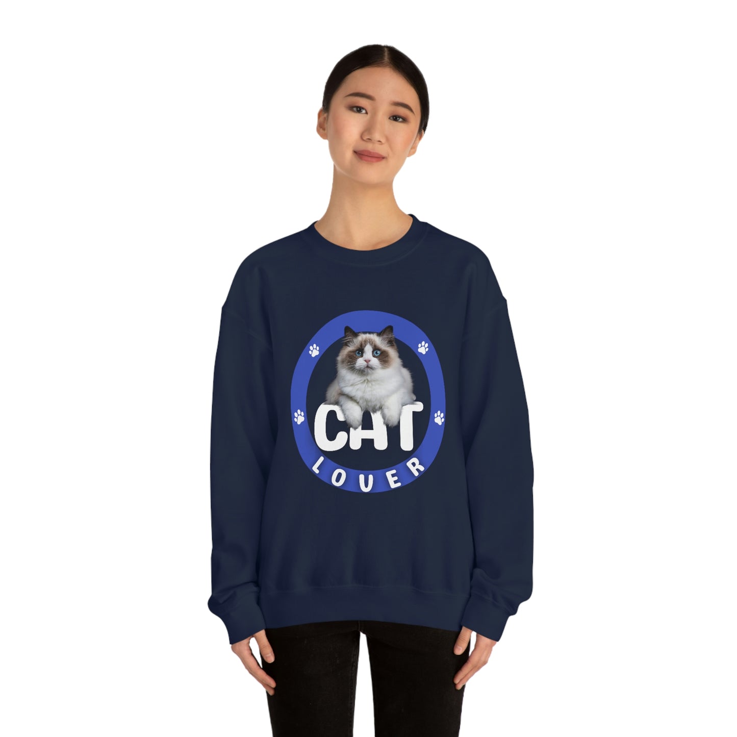 Gorgeous Cat "Cat Lover with Paws" Heavy Blend™ Crewneck Sweatshirt