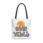 Good Vibes YOGA CAT Tote Bag (AOP)