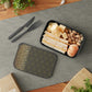 Morrocan Patten Black/Brown Box Logo Bento Box/Lunch Box  PLA  with Band and Utensils