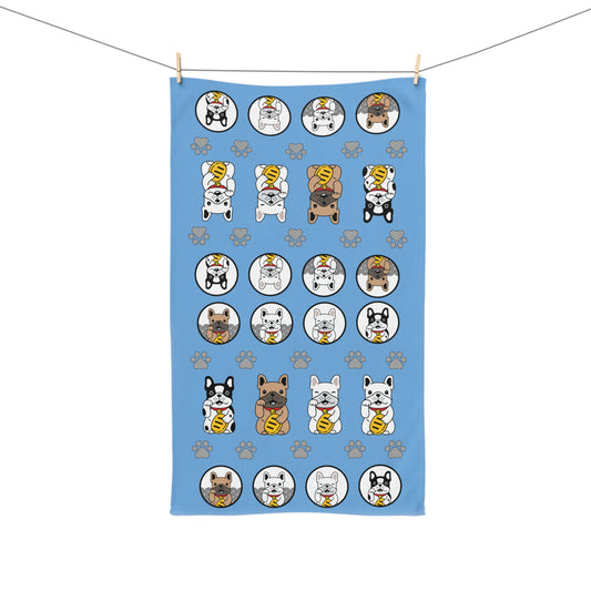 "Maneki Inu" Lucky Dog Design Hand Towel 16″ × 28″