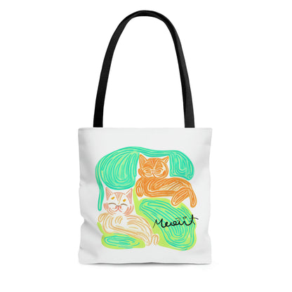 Cute Hand Drawing Cats Design Tote Bag (AOP)