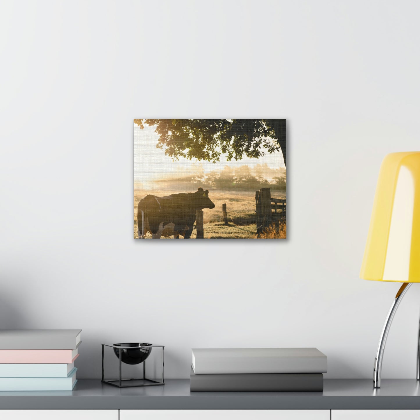 Farm Animal/ Cow Peaceful time design Canvas Gallery Wraps poster