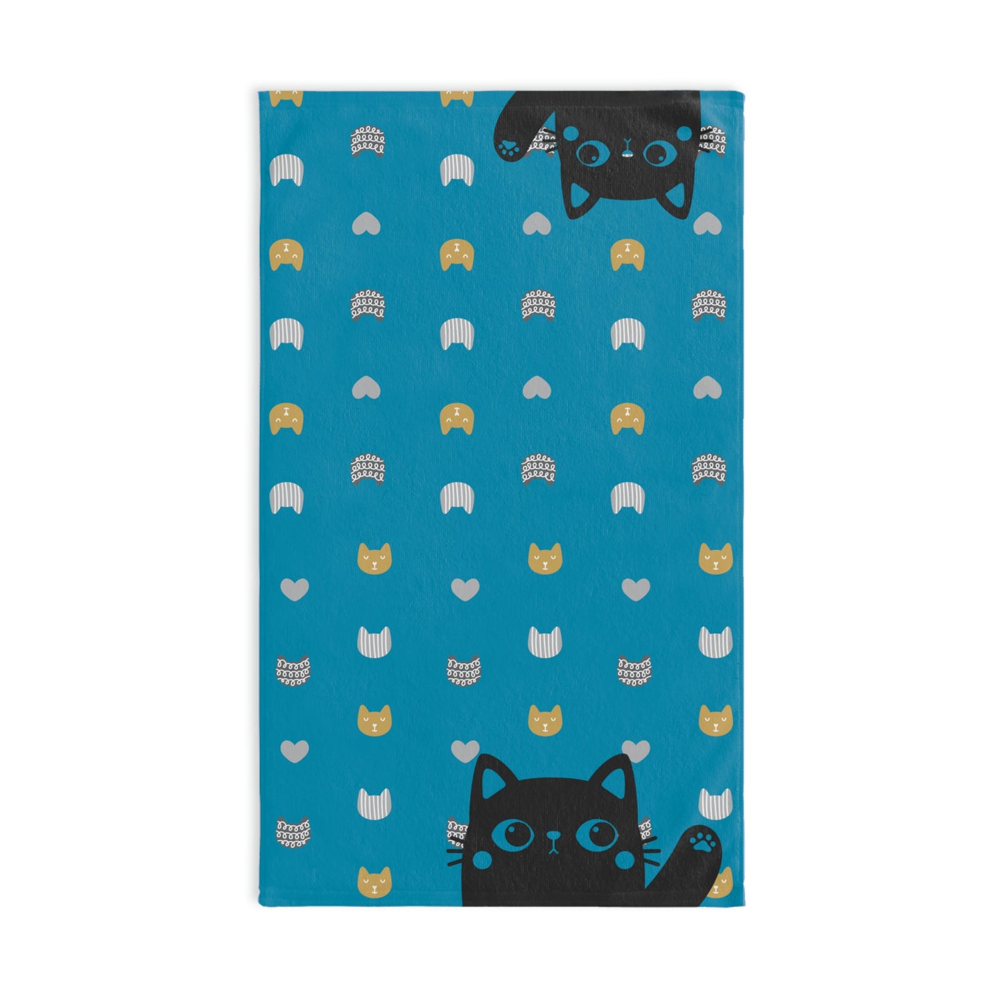 Cute Black Cat Design Hand Towel 16″ × 28″