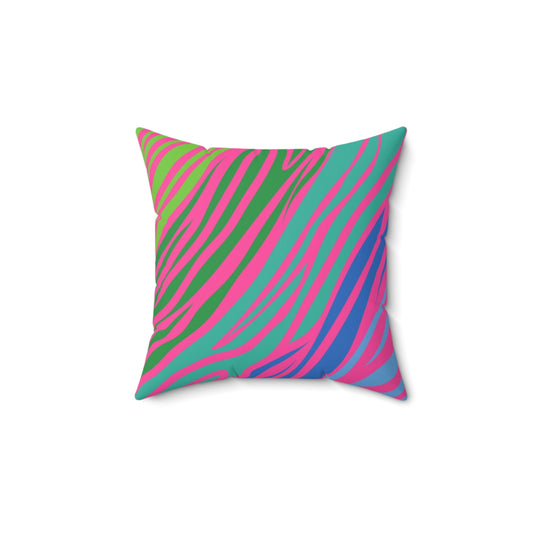 Animal prints design pink Spun Polyester Square Pillow