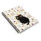 Cute Chubby Black Cat design Spiral Notebook - Ruled Line