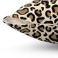 "Love" Leopard prints design Spun Polyester Square Pillow