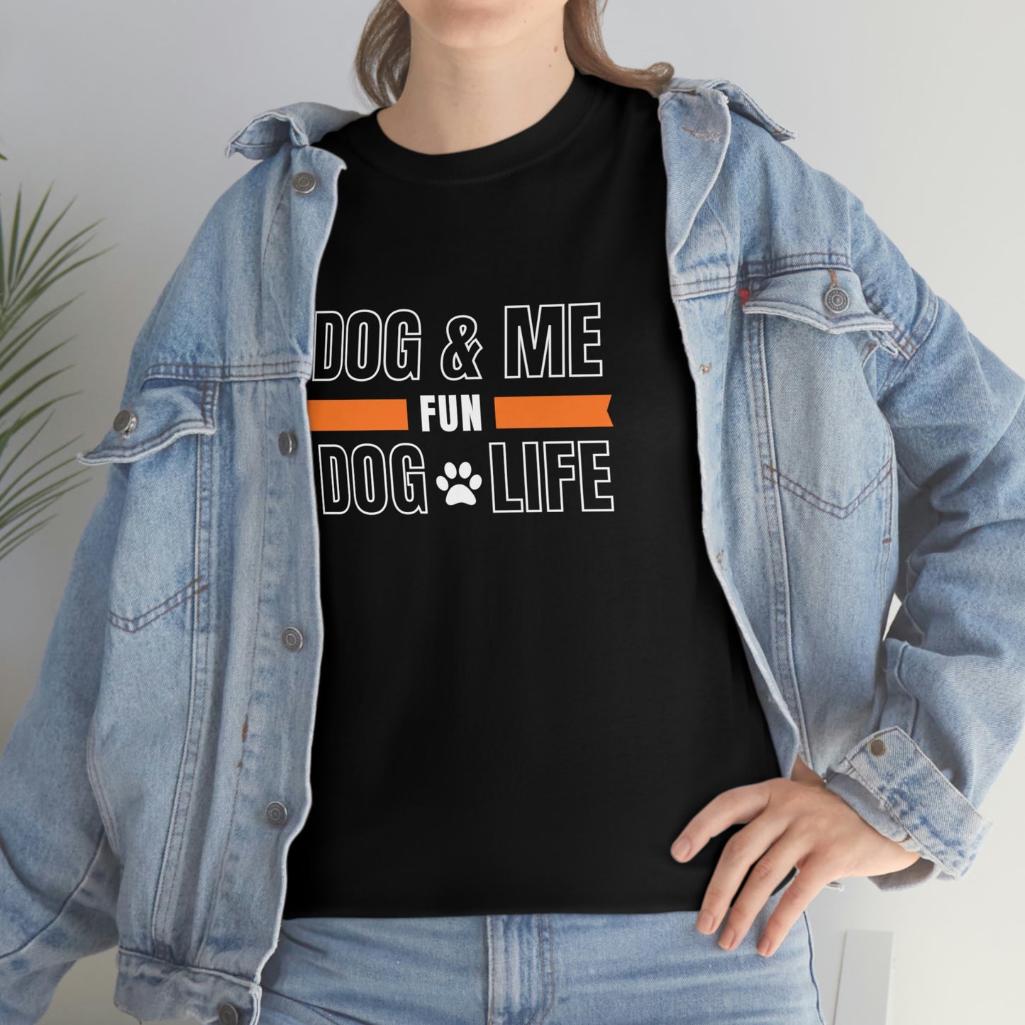 Dog & Me FUN Dog Life Black Graphic tee shirt
