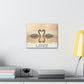 " LOVE " Two Swans together design Canvas Gallery Wraps poster