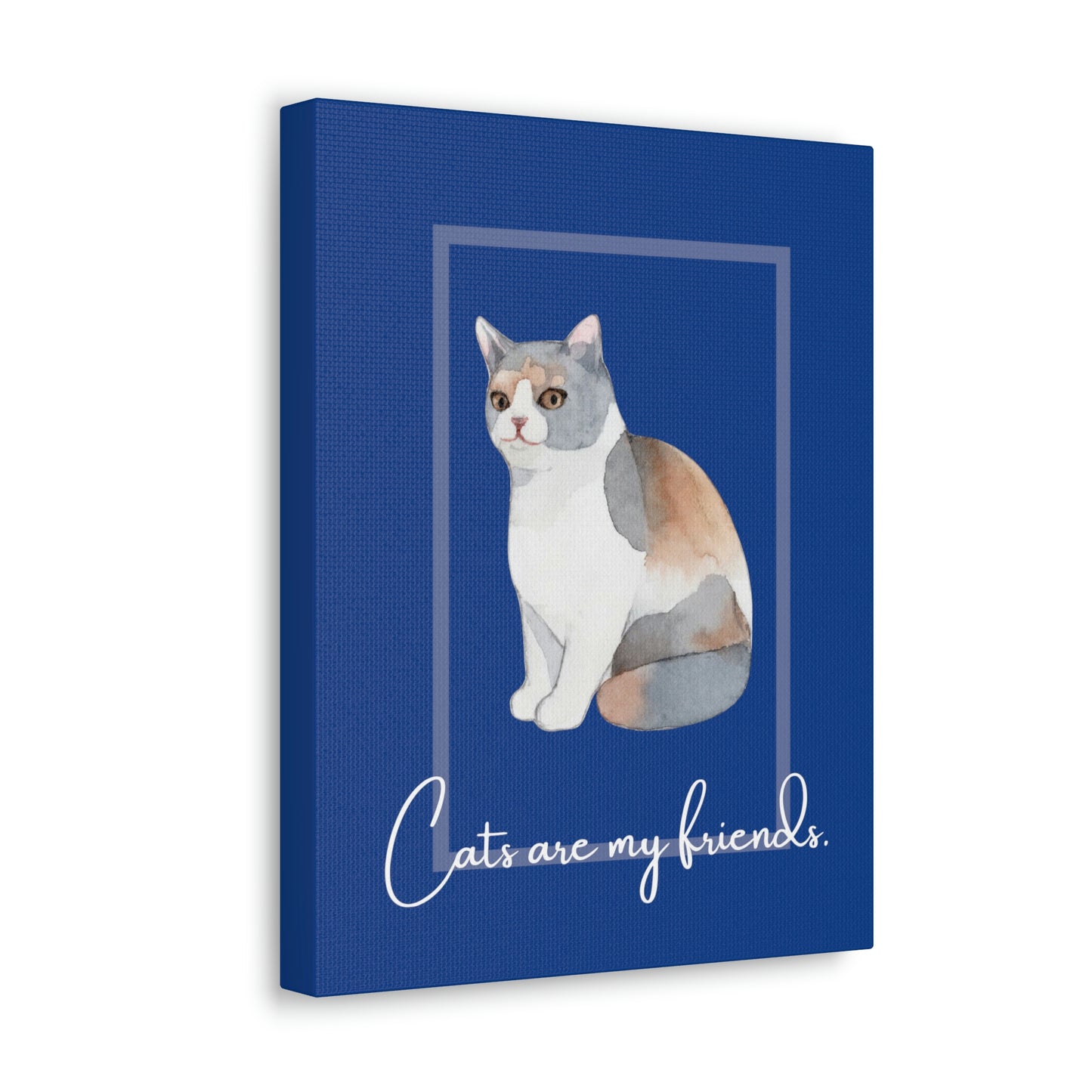 Cats are my friends. design (Dark Blue) Canvas Gallery Wraps poster
