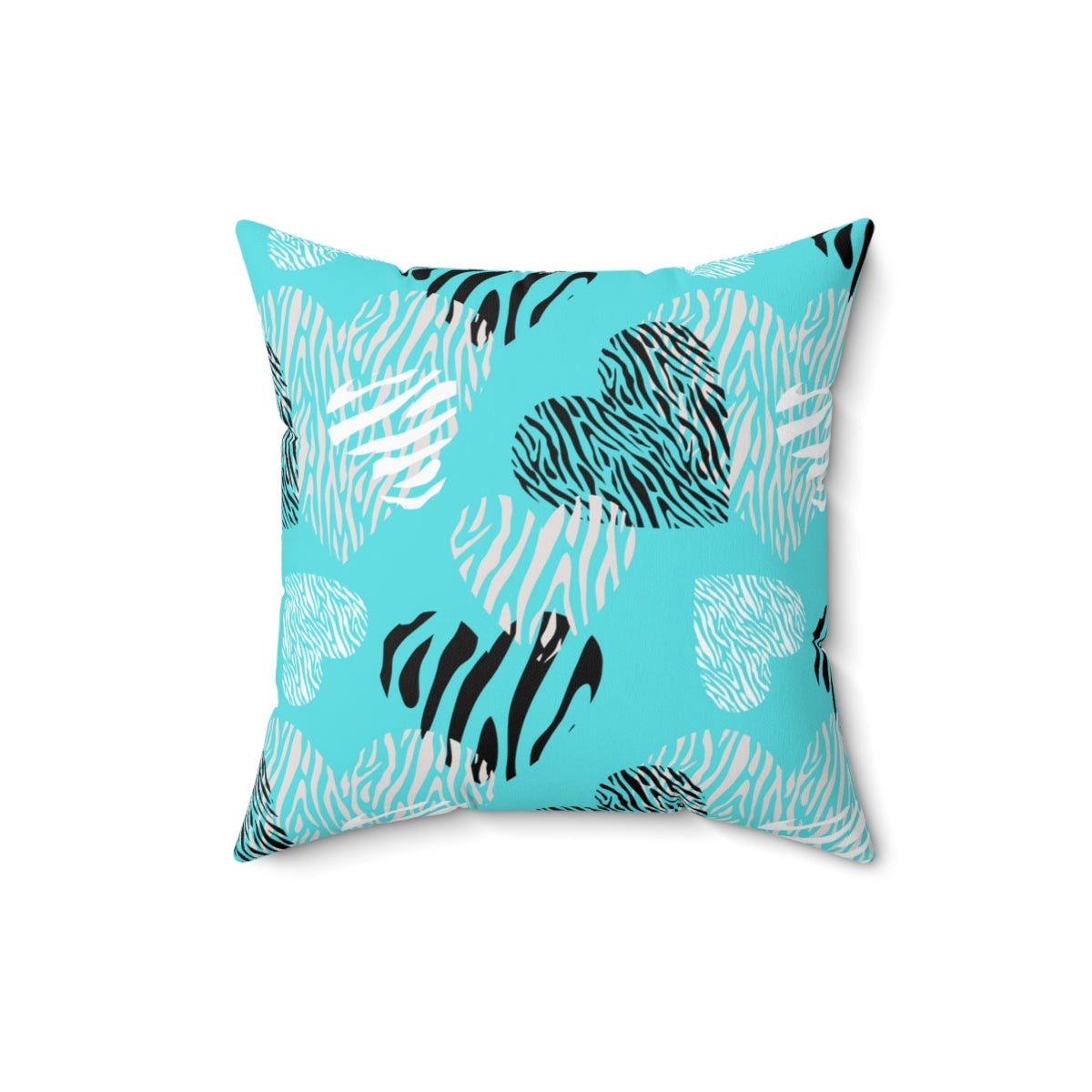 Animal prints Heats Light Blue color design Spun Polyester Square Pillow