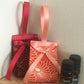 Handmade Fabric Essential Oil Diffuser Strap (Orange/White)