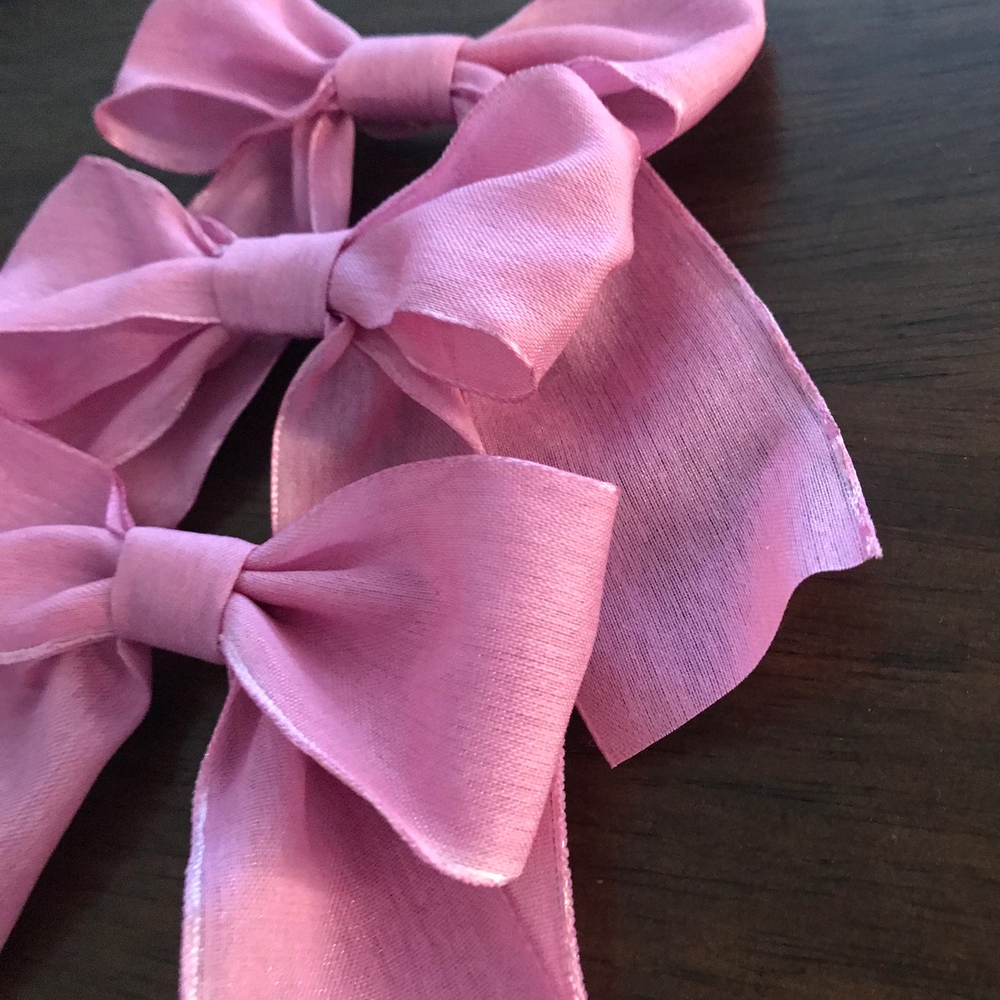 Handmade Hand-Crafted Lavender Pink Bows 3pcs