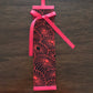 Handmade Fabric Essential Oil Diffuser Strap Long (Black/Red)