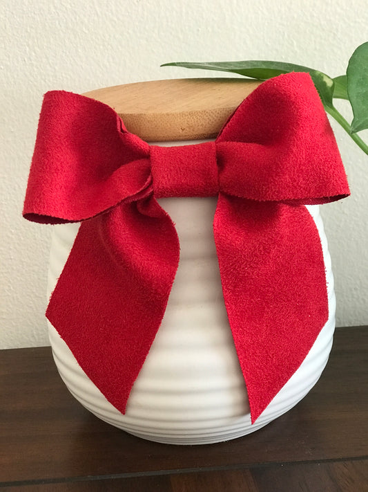 Handmade Hand-Crafted Red Bows 3pcs